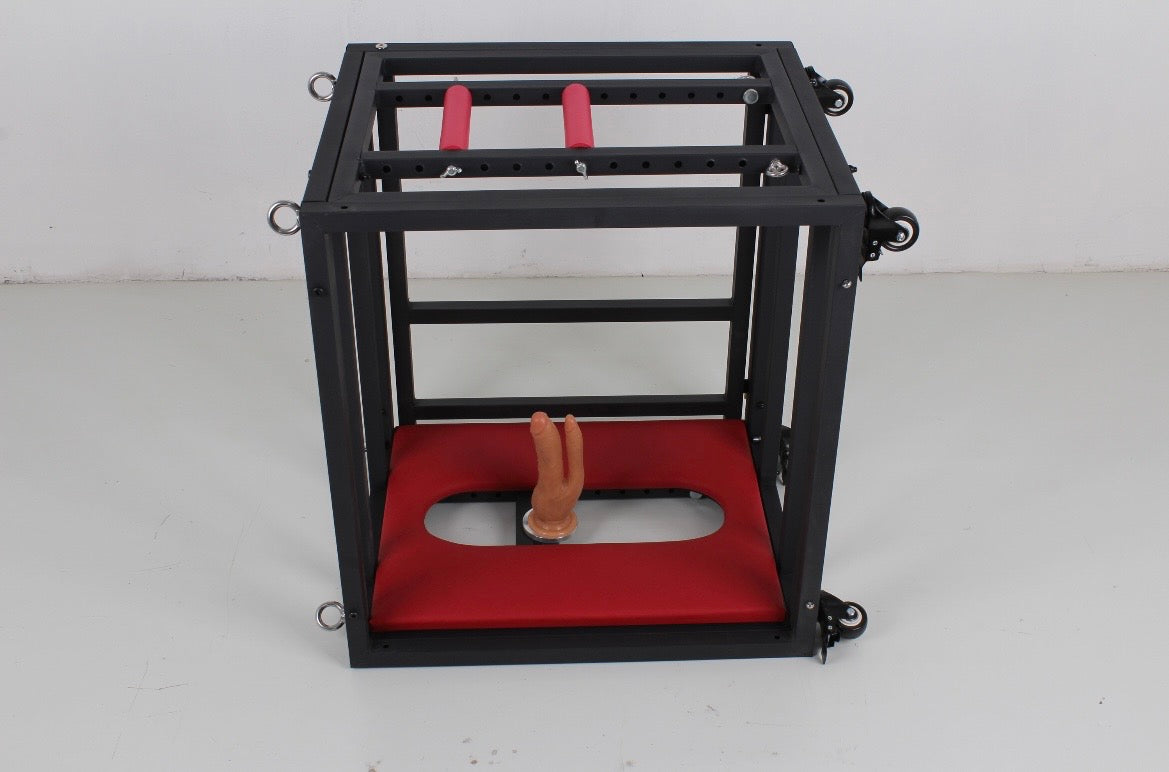 Premium BDSM Kooi op Wielen – Stalen Bondage Cage met Vergrendeling & Fixatiepunten