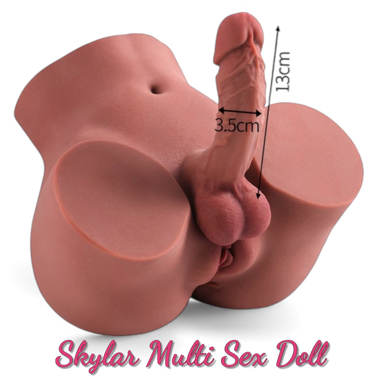 Mister Doll's Skylar - Premium Silicone Shemale Masturbator - Realistic 3-in-1 Torso
