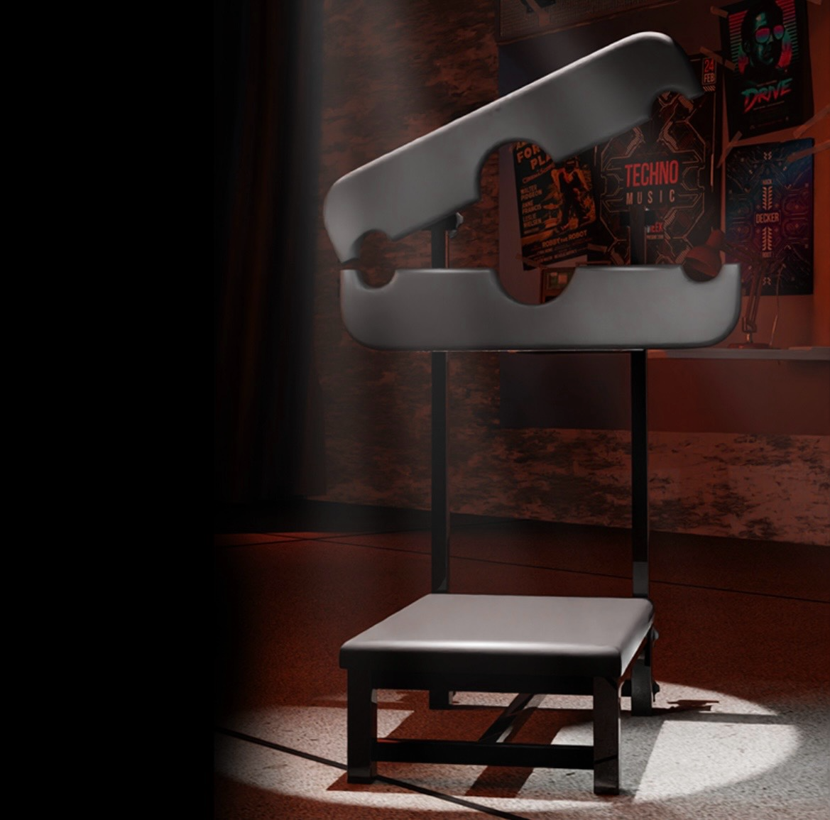 Premium BDSM Strafstoel – Stalen Bondage Chair met Hals- & Polsfixatie