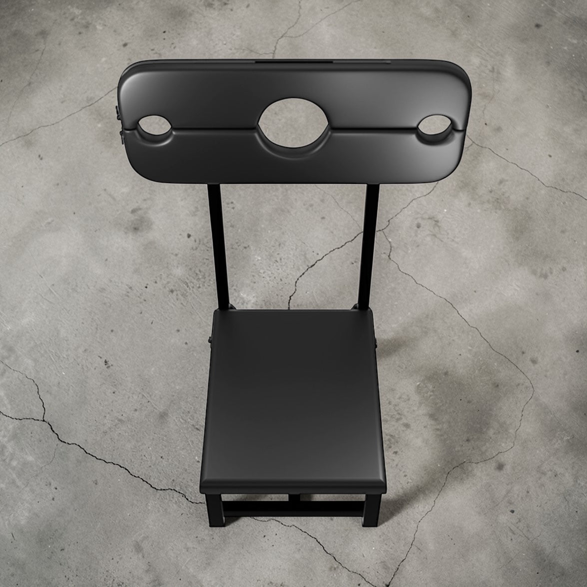 Premium BDSM Strafstoel – Stalen Bondage Chair met Hals- & Polsfixatie