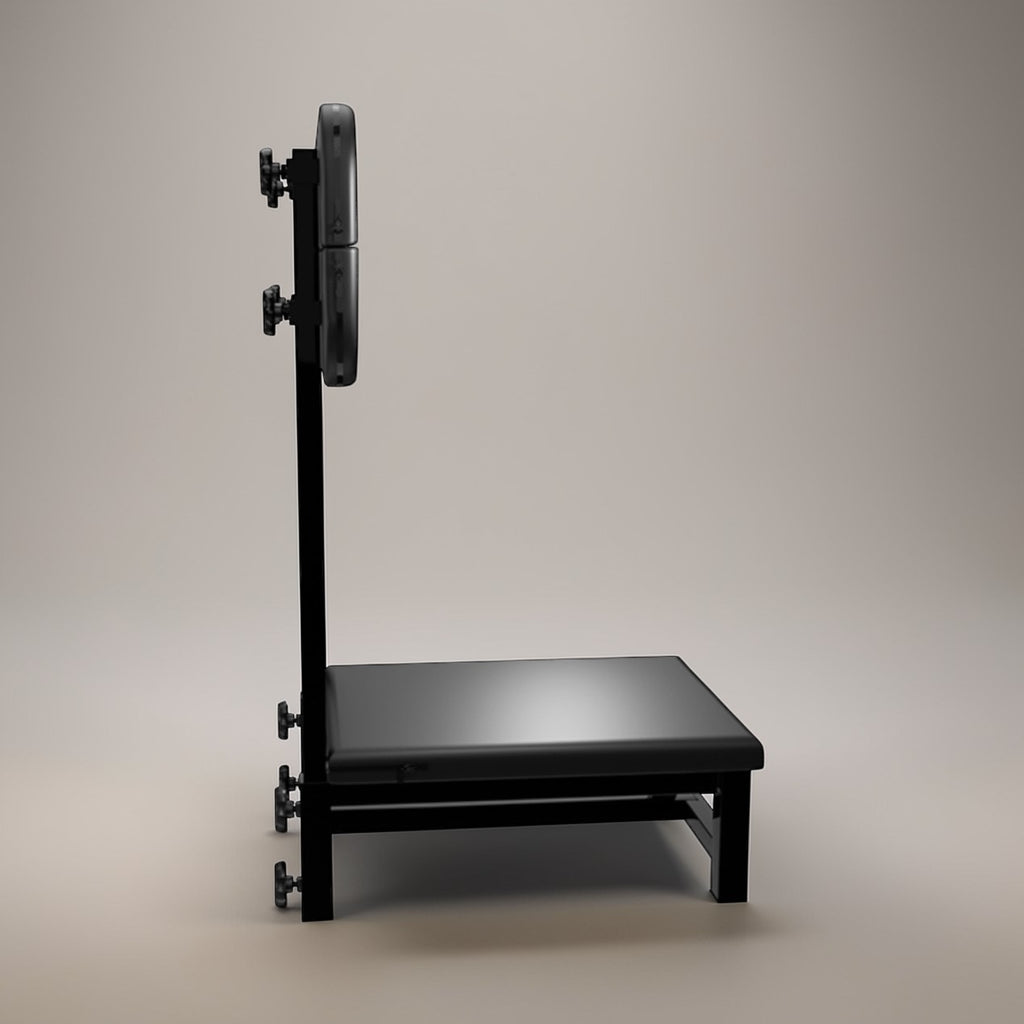 Premium BDSM Strafstoel – Stalen Bondage Chair met Hals- & Polsfixatie