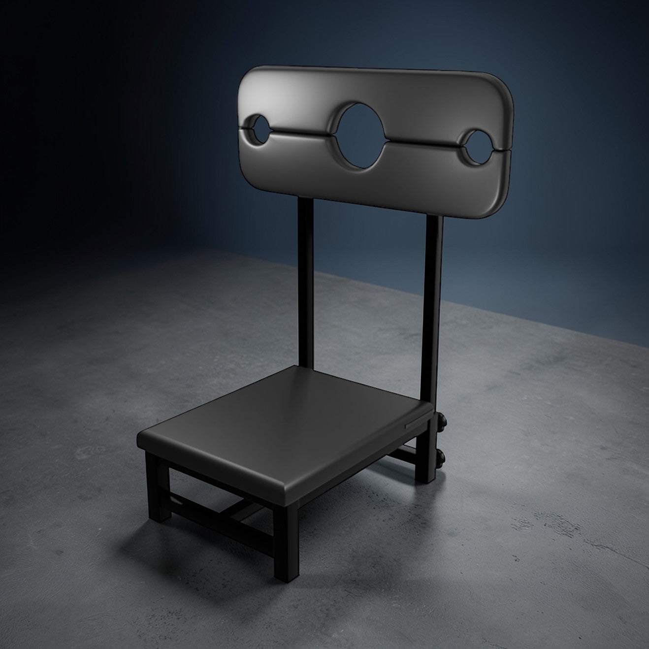 Premium BDSM Strafstoel – Stalen Bondage Chair met Hals- & Polsfixatie