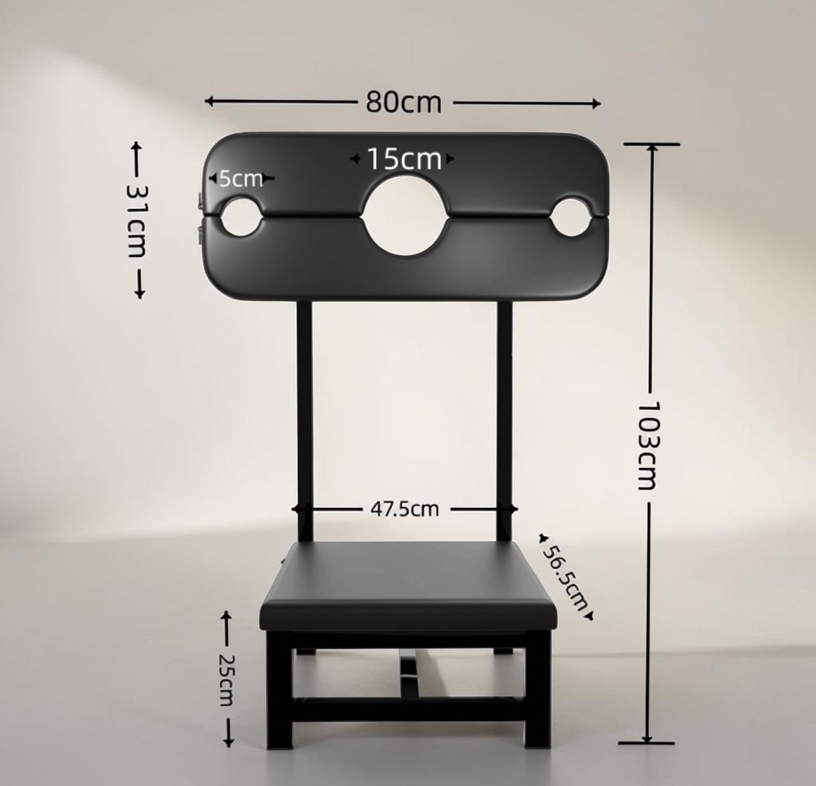 Premium BDSM Strafstoel – Stalen Bondage Chair met Hals- & Polsfixatie