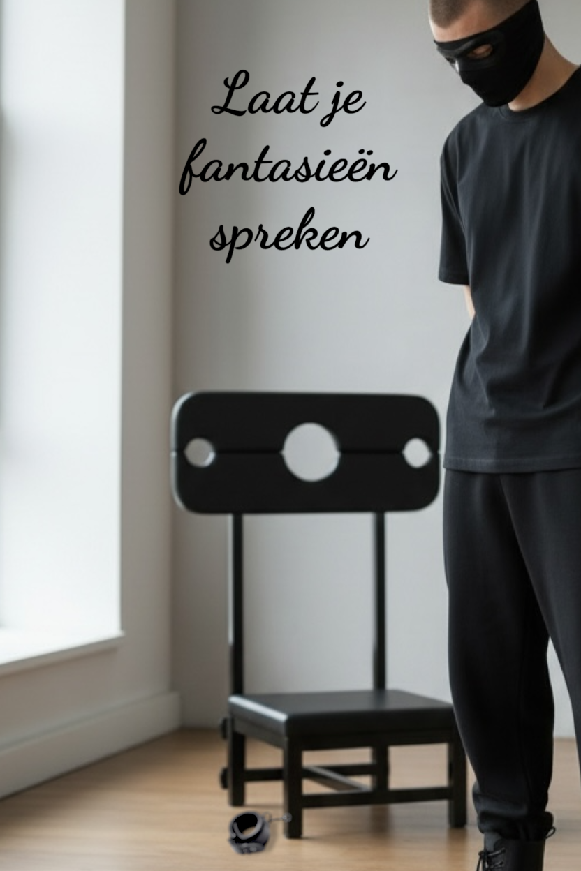 Premium BDSM Strafstoel – Stalen Bondage Chair met Hals- & Polsfixatie