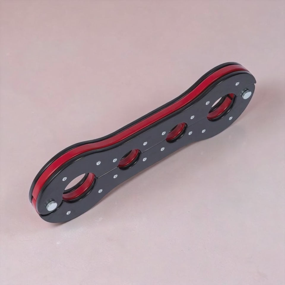 BDSM Spreidstang Deluxe – Verstelbare Pols & Enkel Fixatiebalk met Rood Accent